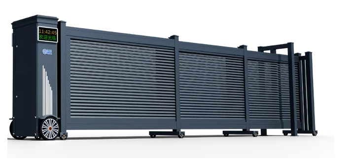Sectional Sliding Gate D-18 in louvres configuration, original catalogue product image