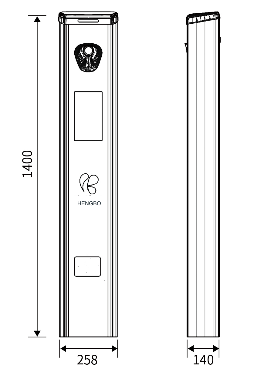 HB-C01 original catalogue dimension drawing
