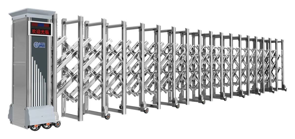 M-28 Hengyao stainless steel retractable gate — Colour shown, illustrative colour preview