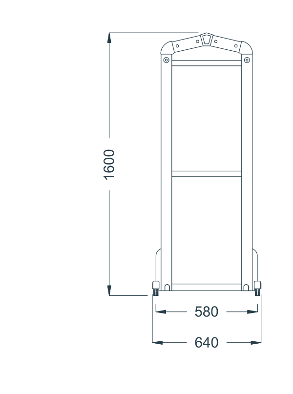 L-01 original catalogue CAD geometry with English dimension labels, millimetres