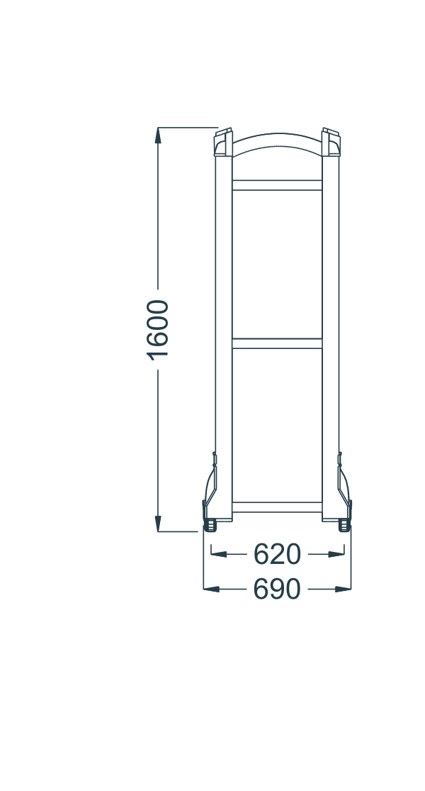L-04 original catalogue CAD geometry with English dimension labels, millimetres