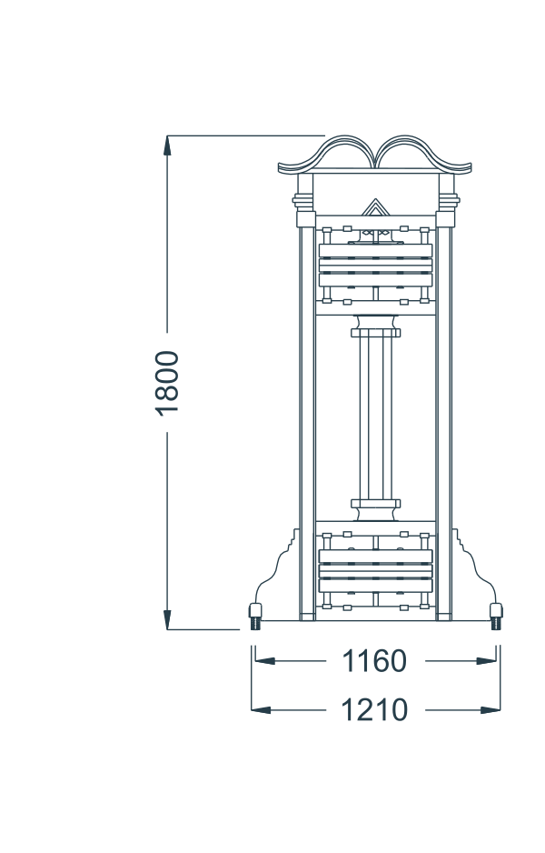 L-18 original catalogue CAD geometry with English dimension labels, millimetres