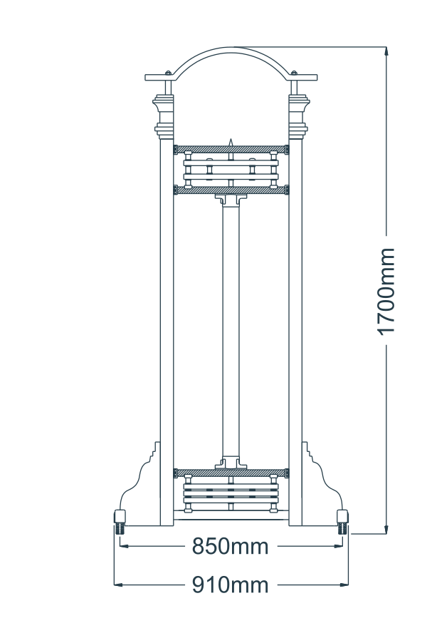 L-23 original catalogue CAD geometry with English dimension labels, millimetres