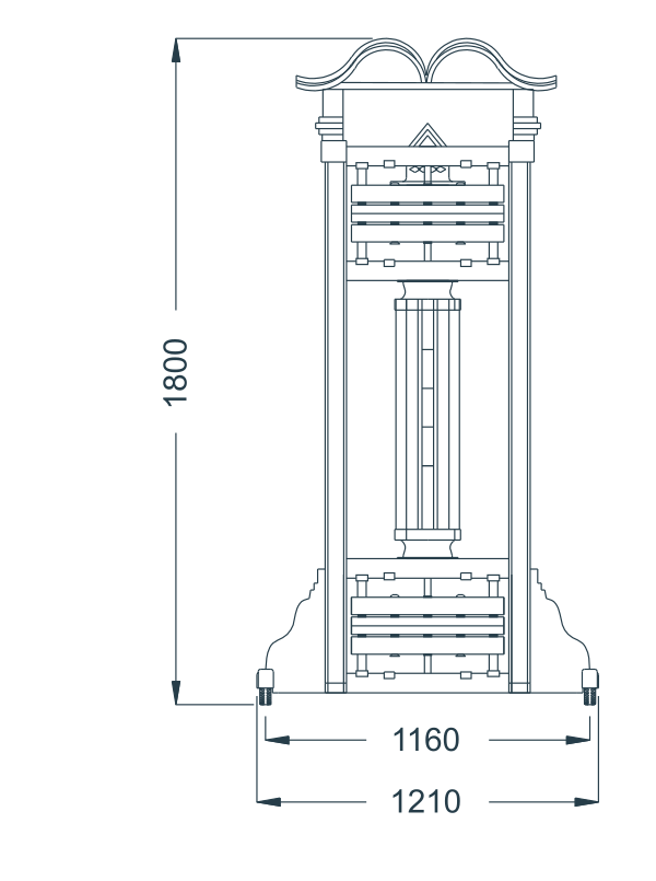 L-24 original catalogue CAD geometry with English dimension labels, millimetres