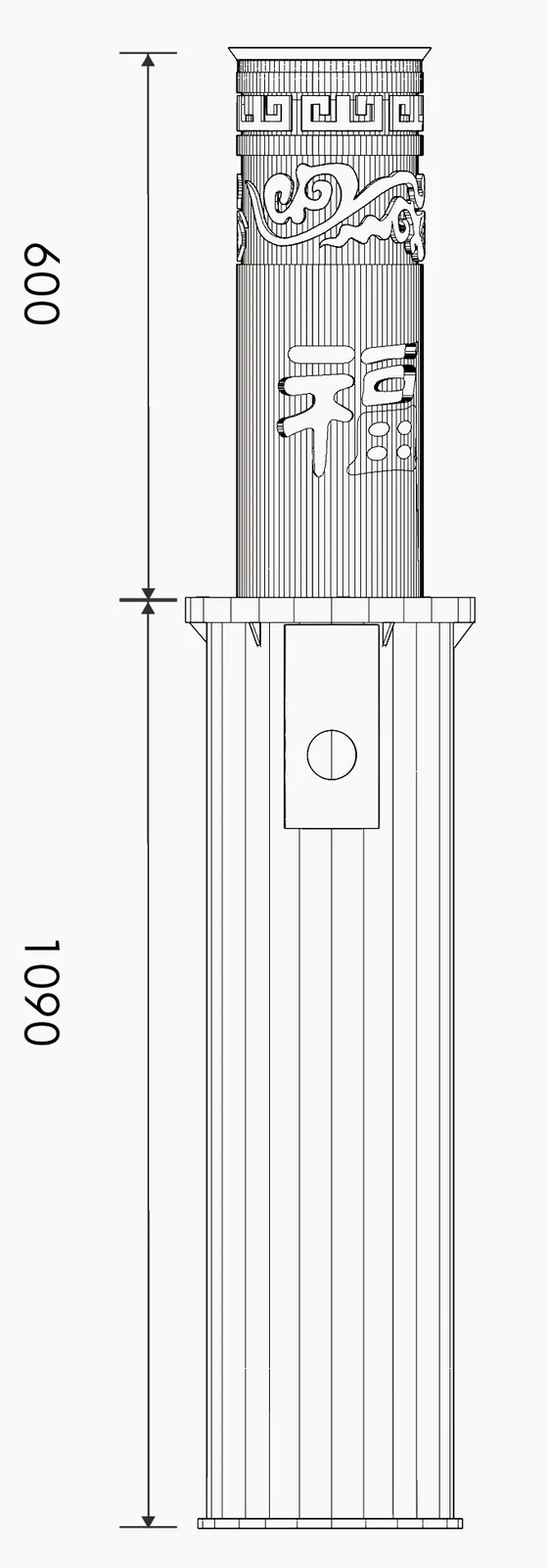 LZ-025 original elevation showing rise and buried housing