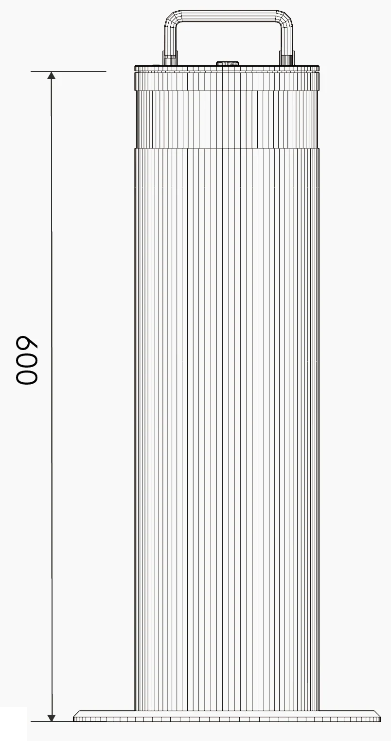 LZ-028 original side elevation with 600 mm post height