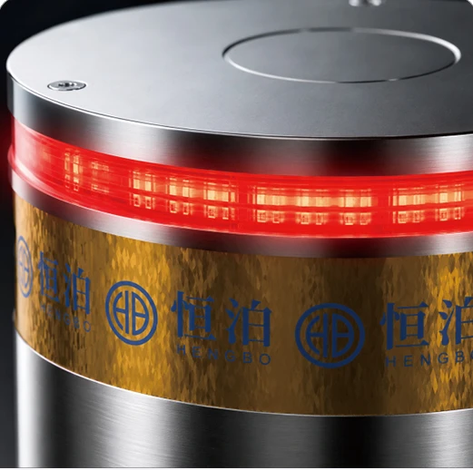 LZ-051 red LED warning ring beneath the stainless steel top cap