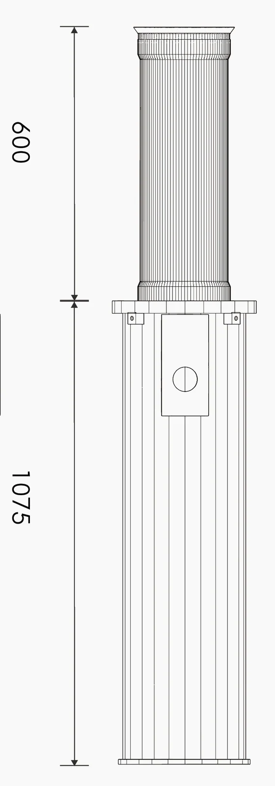 LZ-052 original elevation showing rise and buried housing