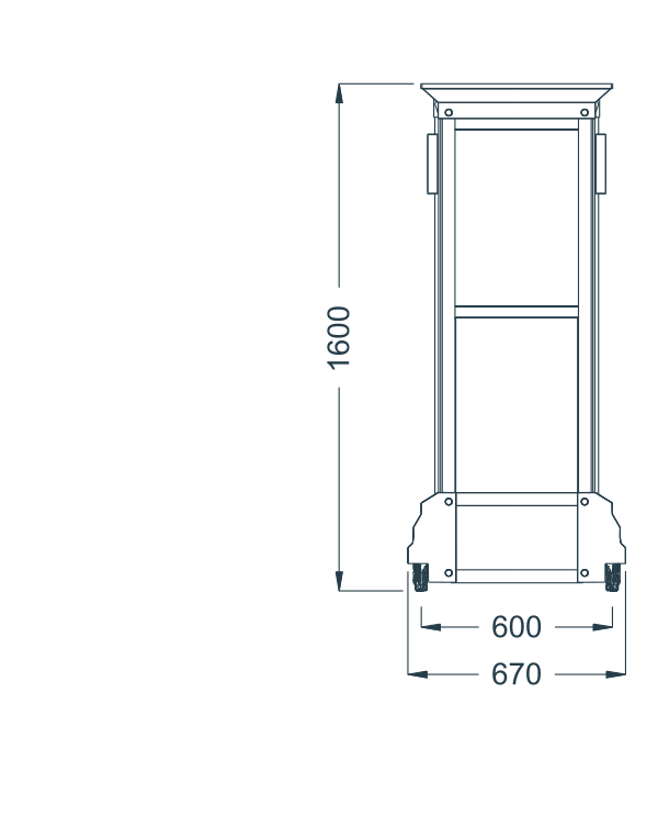 M-04 original catalogue CAD geometry with English dimension labels, millimetres