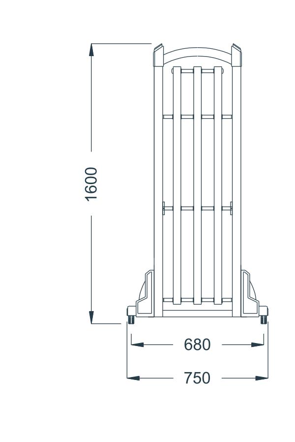 M-06 original catalogue CAD geometry with English dimension labels, millimetres