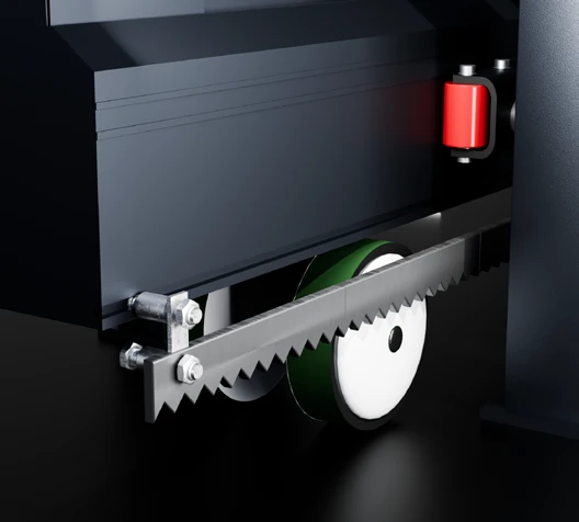 P-01 original manufacturer detail: stainless-steel drive rack