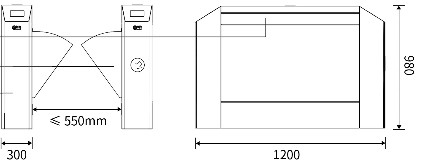 ZJ-26 original front and side dimension drawing