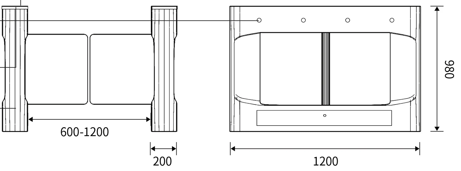 ZJ-31 original front and side dimension drawing