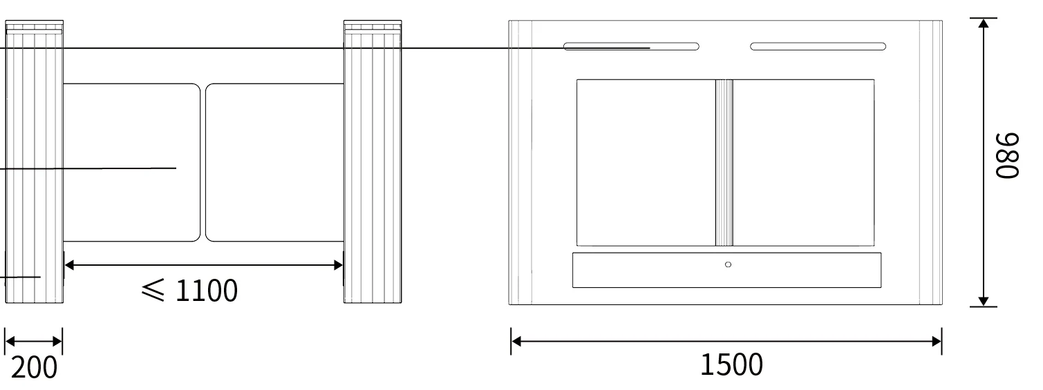 ZJ-32 original front and side dimension drawing
