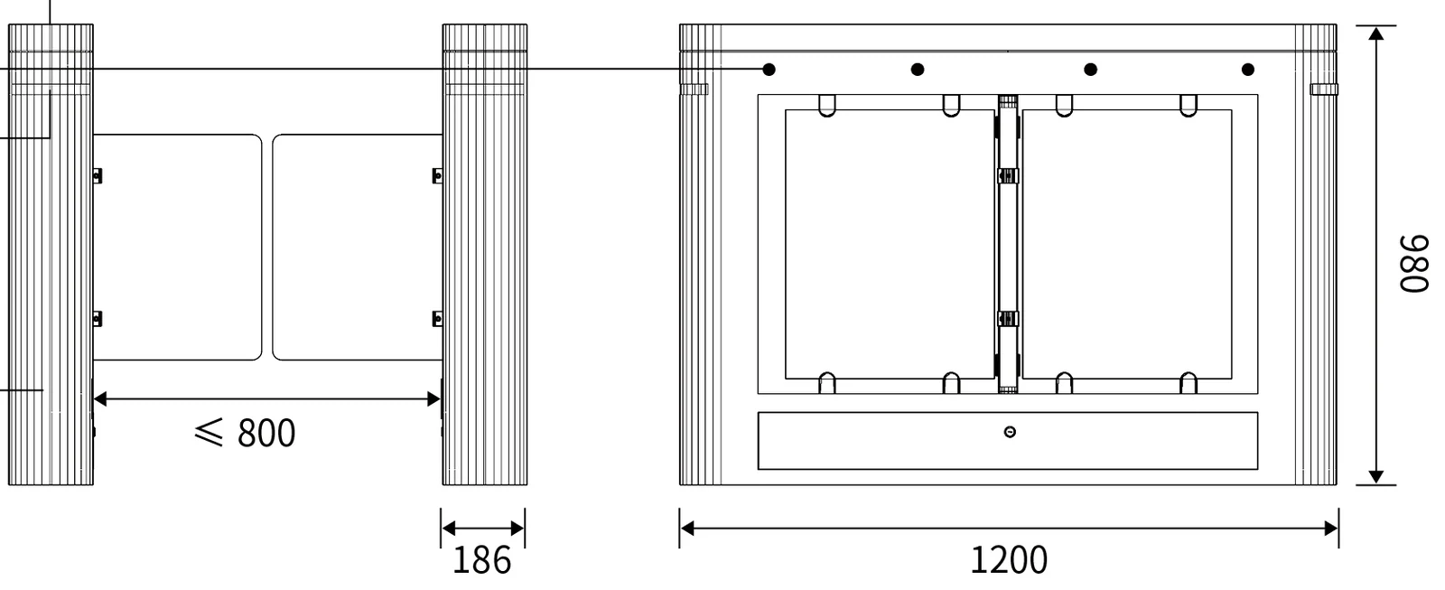 ZJ-34 original front and side dimension drawing